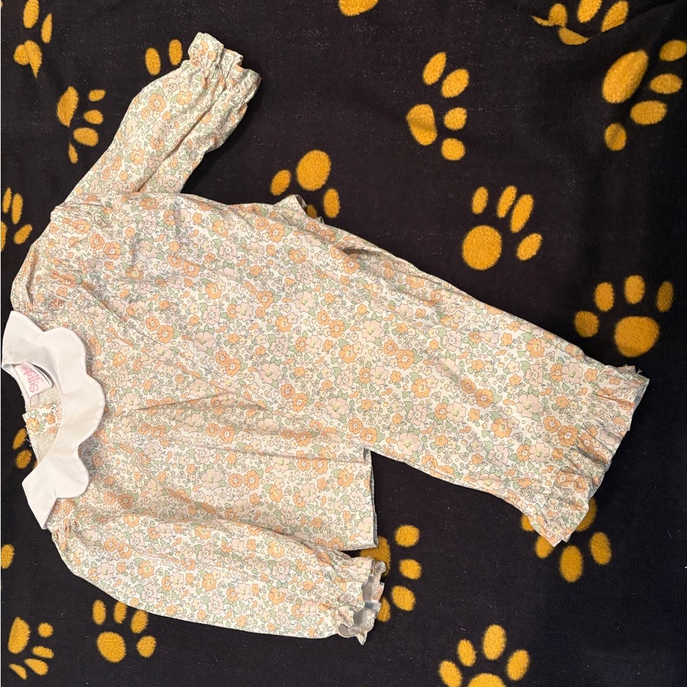 Floral Kids Set with White Collar